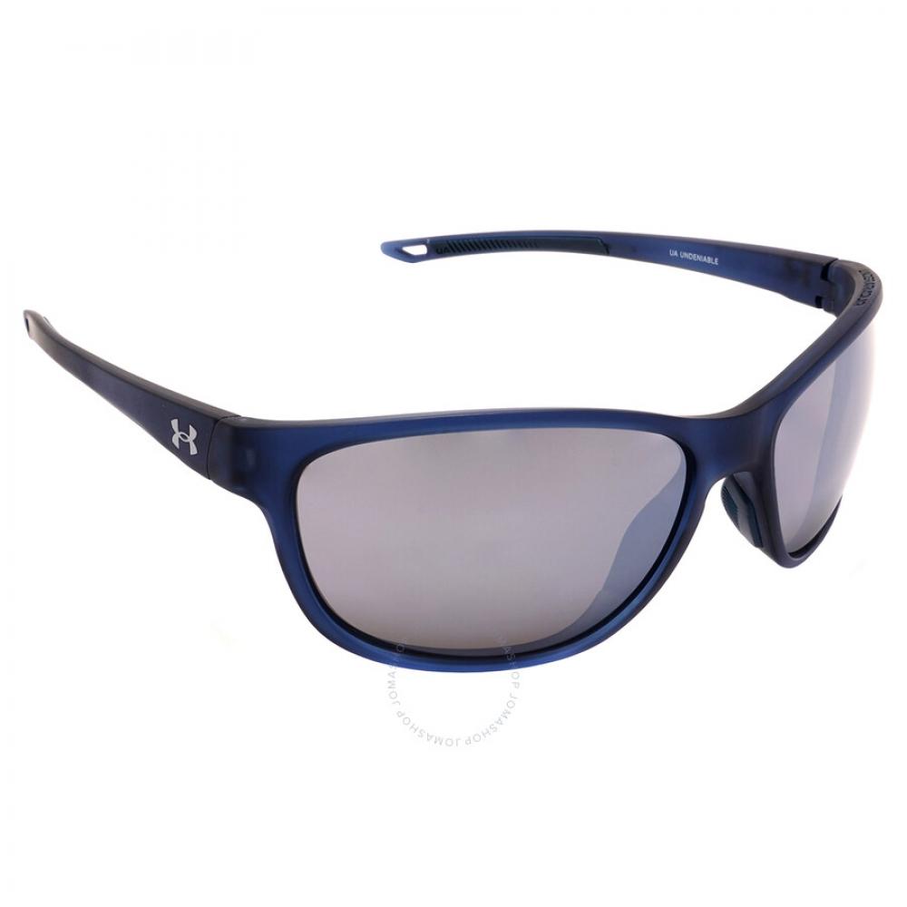 Under Armour Silber verspiegelte ovale Unisex-Sonnenbrille Ua Undeniable 0fjm T4 61