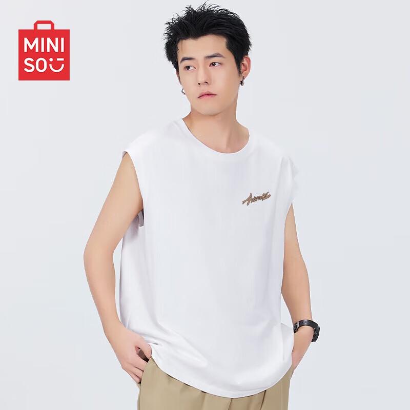 MINISO Мужская свободная майка из гребенчатого хлопка L