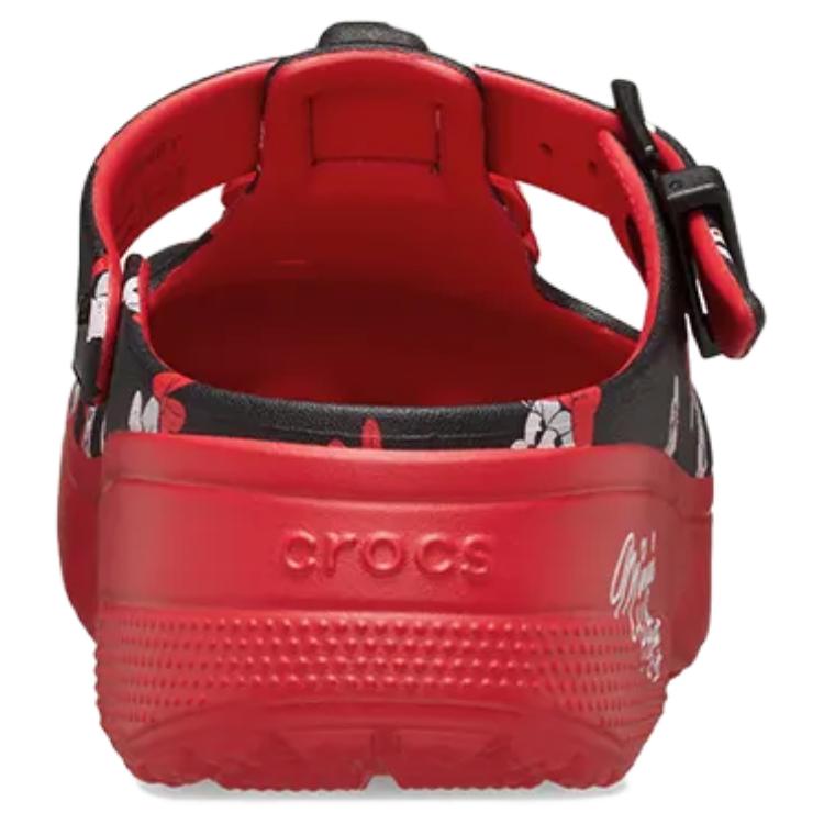 Crocs Classic Minnie Lightweight Breathable Clogs Women Footwear Black Red 211143-90H