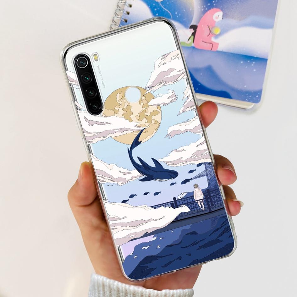 For Xiaomi Redmi Note 8 Case Cute Cartoon Soft Silicone Phone Cases For Xiaomi Redmi Note 8T 8 t Cover On Redmi Note8 Back Coque