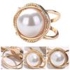 Women Scarf Ring Silk Scarf Ring Clip Faux Pearl Scarf Clasp Elegant Slide
