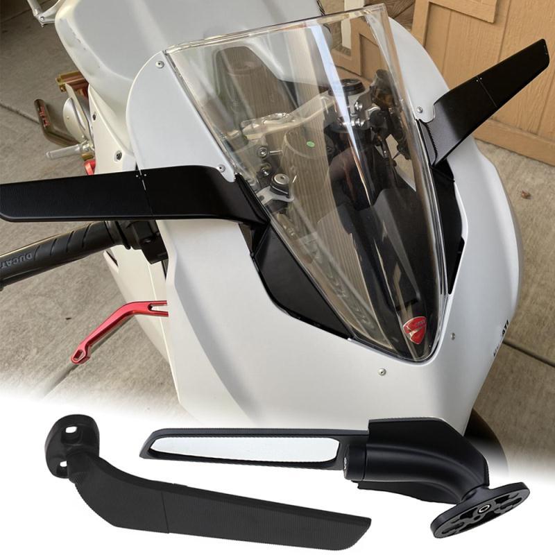 Side Mirrors Wind Wing Adjustable Rotating Rearview Mirror For Kawasaki ZX6R ZX636 ZX14R ZX12R ZX10R ZX7R ZX9R Motorcycle Mirror