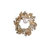 Flower Wreath Brooch Women's Retro Brooch Niche Brooch High-end Light Luxury and Creative Brooch