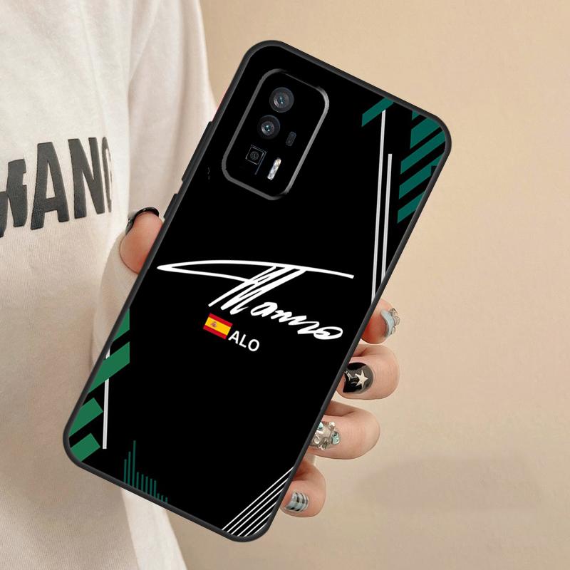 F1 Racing Fernando Alonso Case For Xiaomi 13 Ultra 12T 11T Pro 12 Lite 12X POCO F5 X3 X5 M6 Pro M5 X4 F4 GT F3 Cover
