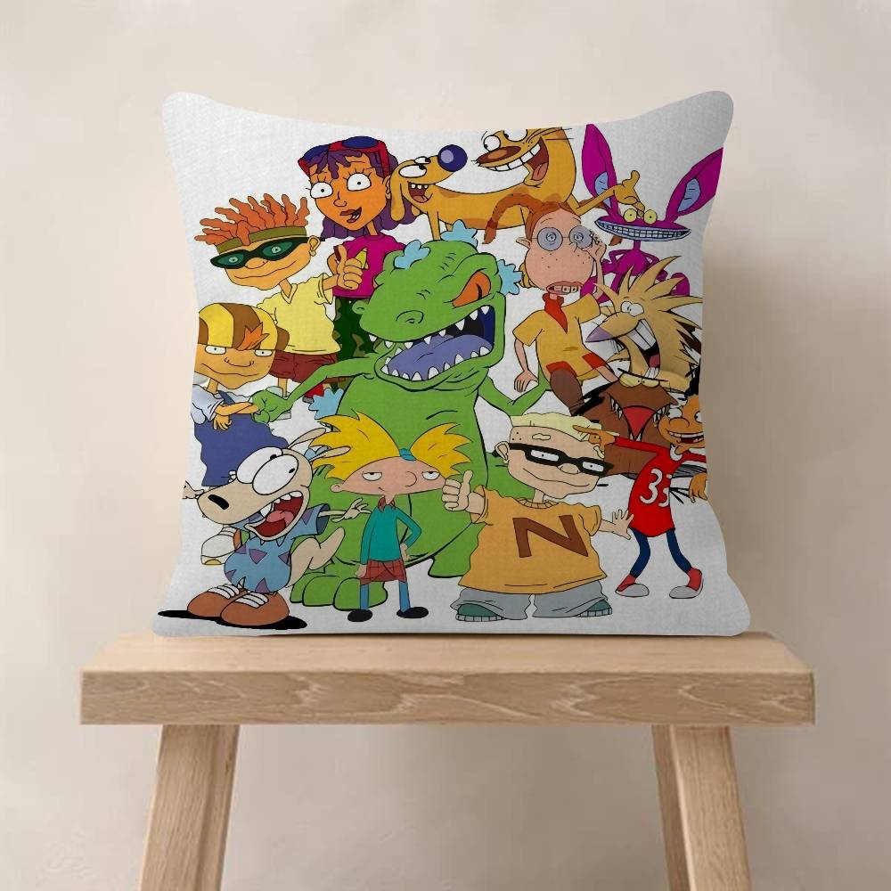 Cartoon R-Rugrats Funny Cushion Cover Decorative Pillow Sofa Home Decor Case Pillow Cases