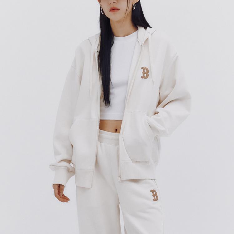 New MLB RED SOX Sweatshirts Unisex Cream 3ATRB0134-43CRD