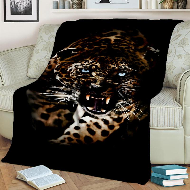 Bestia Zwierzę Leopard Gepard Kreskówka Koc, Miękki Koc do Rzucania do Domu Sypialni Łóżka Sofy Pikniku Podróży Biura Koc Okrywowy Dziecko