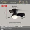 24 Inches Six-speed Electric Ceiling Fan Light Nordic Dining Room Ceiling Fan Light Lamp Frequency Conversion Chandelier Fan