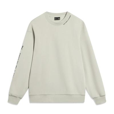 Li-Ning Sweatshirt à col rond en polaire polyvalent simple ample à manches longues unisexe sweatshirt AWDTB37-9