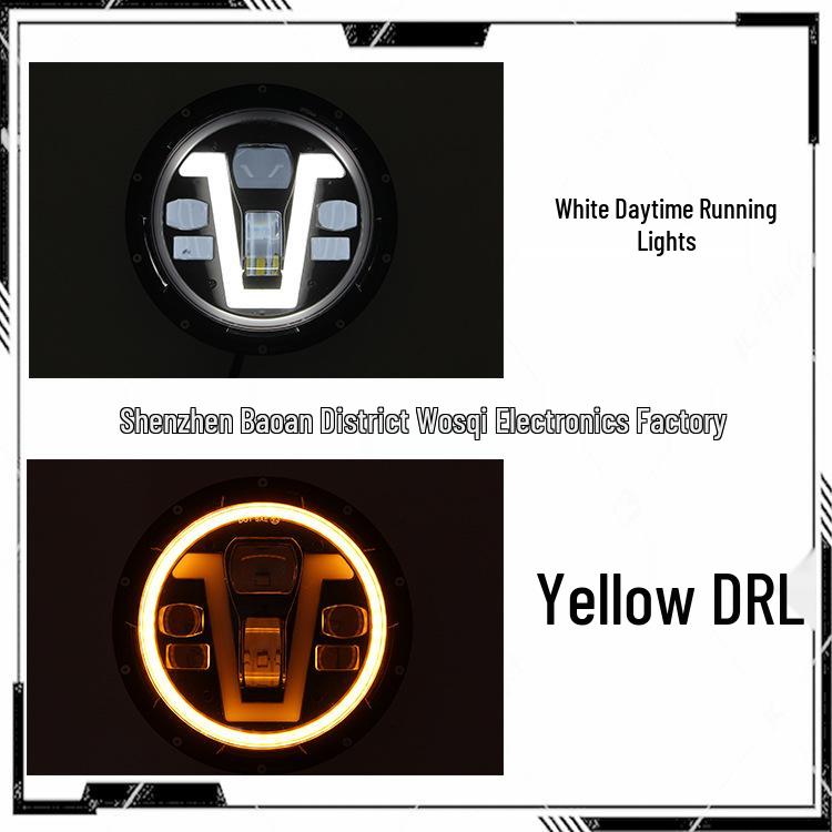 7" LED Headlight with DRL High-Low Beam for Jeep/Harley Off-Road Vehicles