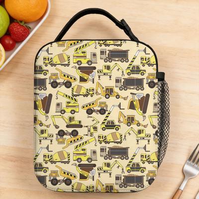 Jouets machines de chantier lourdes Sac à déjeuner Boîte à déjeuner de voyage pour enfant Sacs à déjeuner thermiques personnalisés Sac isotherme portable