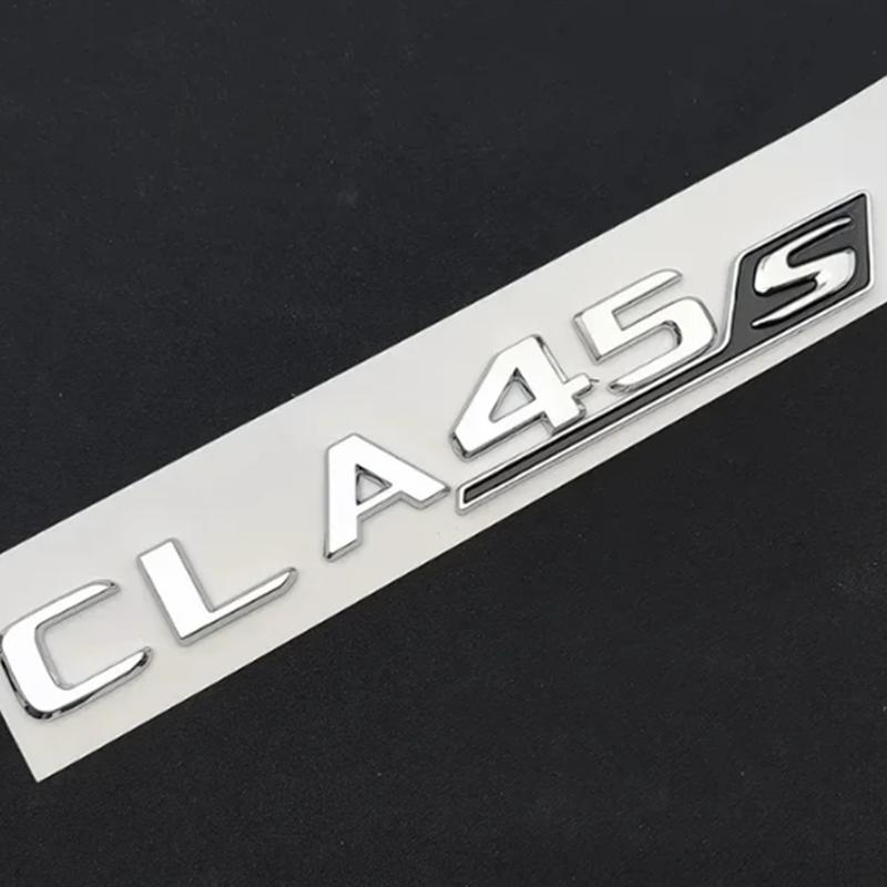 3D MM59 ABS Chrom Für Mercedes CLA 45 S AMG C117 C118 CLA45S TURBO Auto Kofferraum Abzeichen Emblem Logo Aufkleber Buchstaben Auto Zubehör