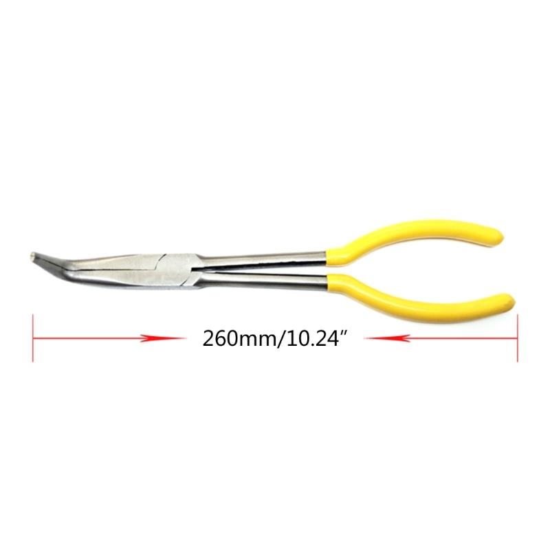 Long Reach Hose Grip Pliers 11Inches Long Nose Pliers Hose Gripper Pliers Spark Plug Boot Removal Pliers Serrated Jaw