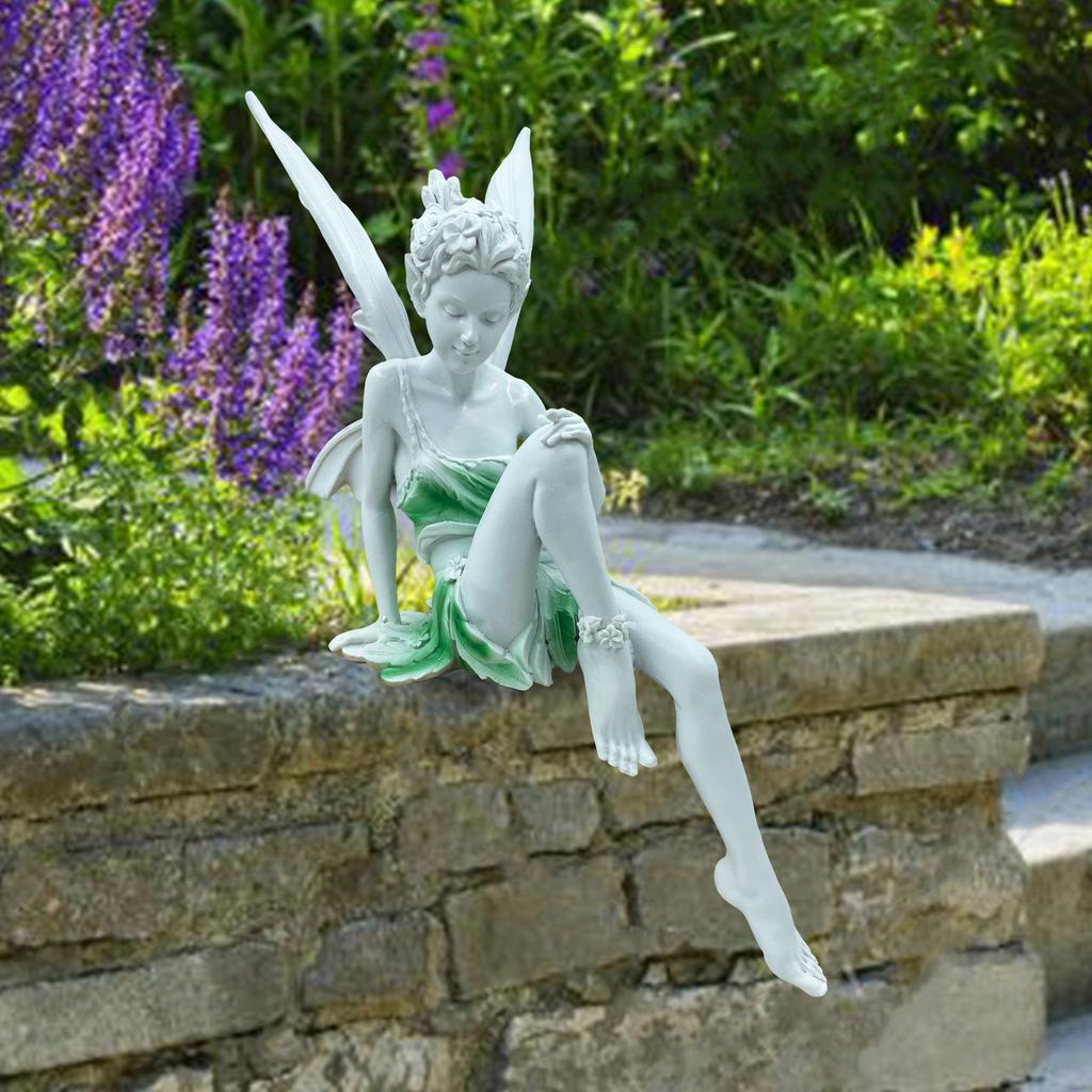 Retro Fairy Statue, Enhance Your Garden with This Magical Resin Sitting Elves Figurine, Fairy Gifts for Garden Decorations