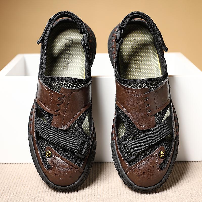 Fashion Hot Sale Summer Men's Sandals Outdoor Non-slip Men's Beach Sandals Baotou Breathable Shoes Fashion Men Strolling Travel Sandal