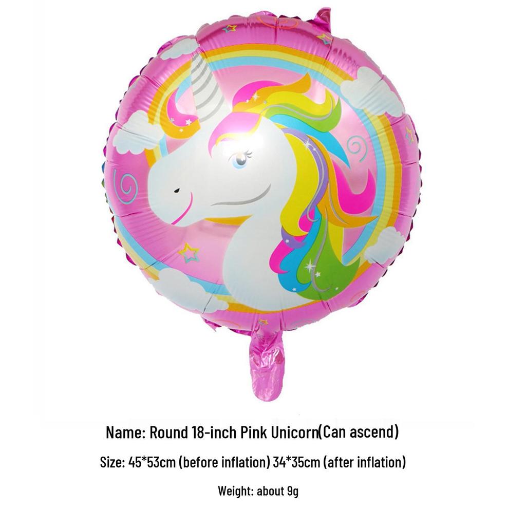 Einhorn Aluminiumfolienballons für Kindergeburtstagsfeier Dekorationen