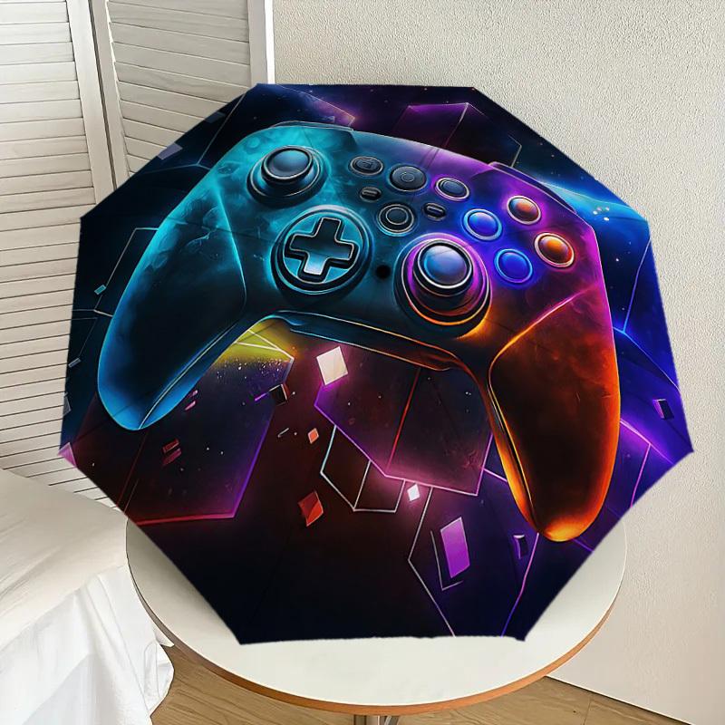 1PC Gamepad Umbrella-8-Rib Reinforced, Automatic Open, Lightweight & Durable, Fashion Accessory for Outdoor, J0402