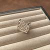 Welfare Cold Wind Resin Ring Zircon Ring Versatile Spiral Ring Fashionable Personality Women