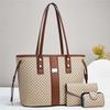 3 Piece Set Luxury Brand Designer Women's Handbag Large Capacity Commuting Tote Bag Classic Retro Shoulder Bag