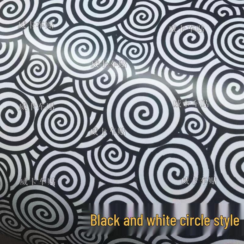 Black & White Zebra Checkered Car Camouflage Wrap Film