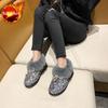 Sequins Bow Flat Snow Boots for Women Winter Round Toe Woman Shoes Padded Comfortable and Elegant On Offer Y2k Work Furry Boot