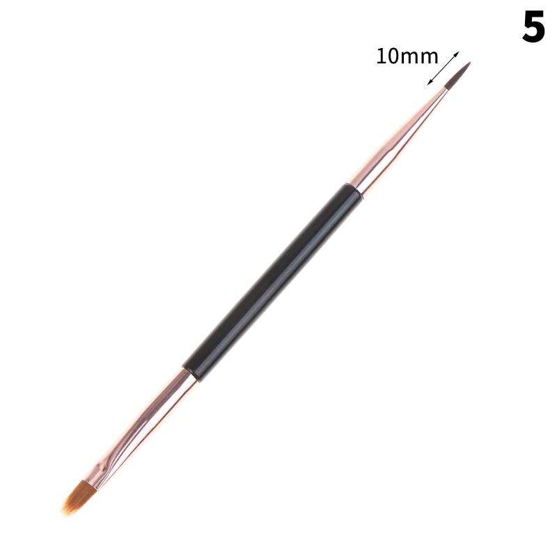 Double Ended Nail Art Brush for Manicure Drawing Design DIY Tool Professional Salon Painting Pen Easy Control for Acrylic Gel