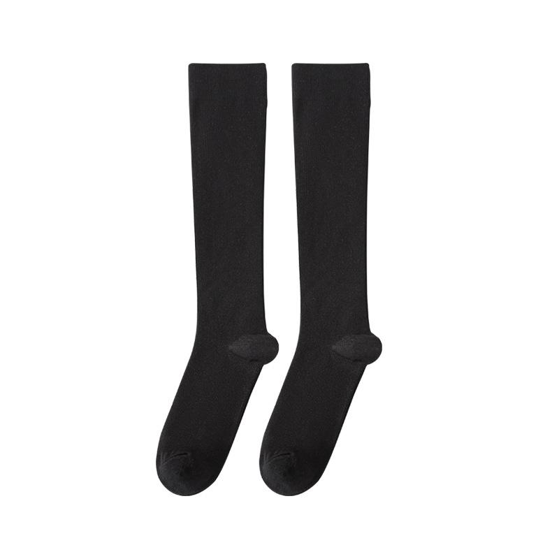 Women's Mid-Calf Socks - Autumn/Winter, Versatile Solid Color, Slimming Over-the-Knee, Anti-Pilling