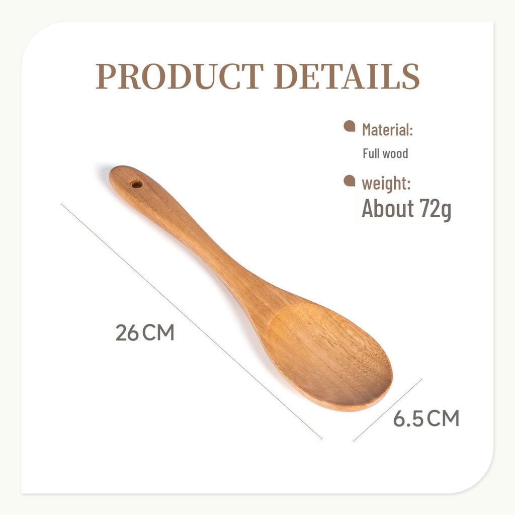 Conjunto de Espátula e Colher de Madeira Antiaderente - Design Anti-Queimadura para Saltear