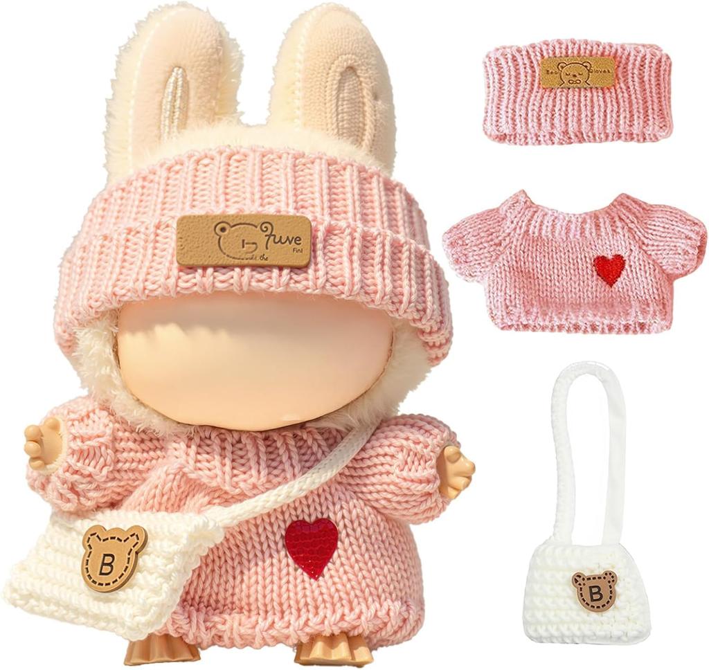Cimoon Plush Clothes, Outfit Only, 15cm17cm Plush Doll Clothes, Cute Costume Dress-Up DIY Accessories, Doll Suit, Jumpsuit, Photo Path, Doll