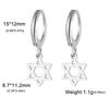 My Shape Davidstern Ohrringe Edelstahl Creolen Sechsspitziger Stern Ohrringe für Damen Herren Modeschmuck Geschenke Neu
