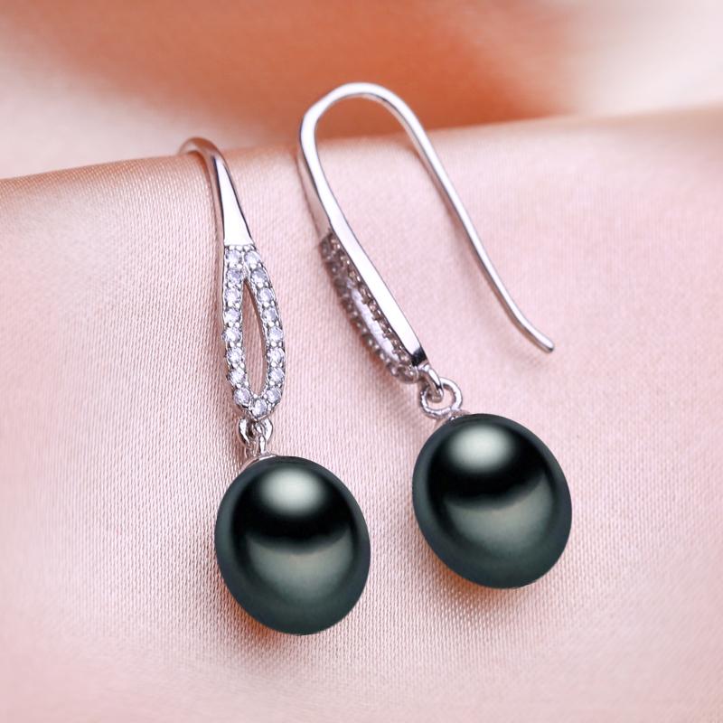 

Серьги SENIKO 8-9 мм с натуральным пресноводным жемчугом, модные серьги-клипсы с кубическим цирконием для женщин и девочек, подарок, длинные серьги C