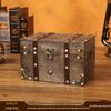 European Retro Lockable Wooden Trunk: Home Storage and Escape Room Decoration
