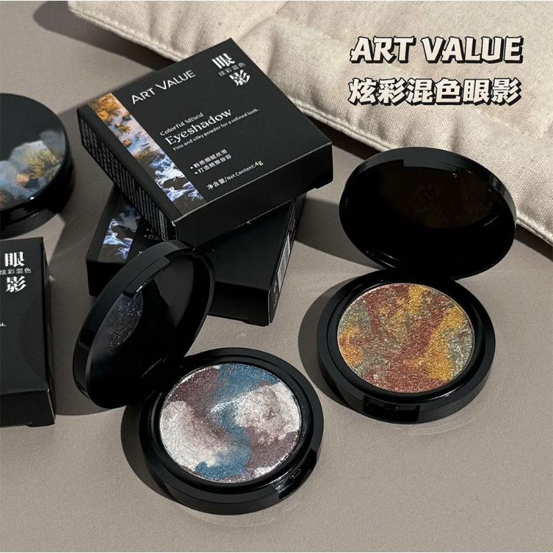 Multicolor Shimmer Glitter Three Color Cream Eyeshadow Palette For Women