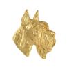 Schnauzer II - gold-plated pin brooch, elegant dog ornament, unique pin by Art-Dog brand