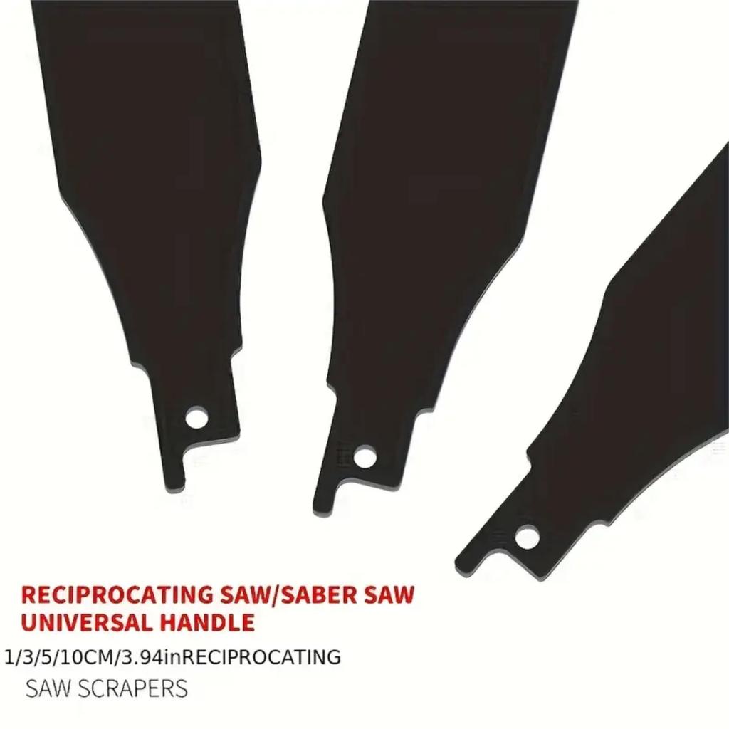 4-piece Steel Reciprocating Saw Shovel For Removing Tile Glue,  And Mortar,  Cleaning, Cleans Floors And Walls