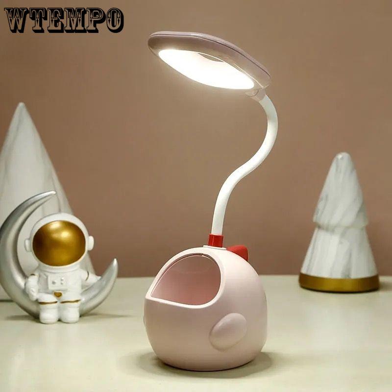 Eye Protection Desk Lamp Desk Student Dormitory Reading Night Light Led Bedroom Bedside Lamp USB Rechargeable Creative Desk Lamp