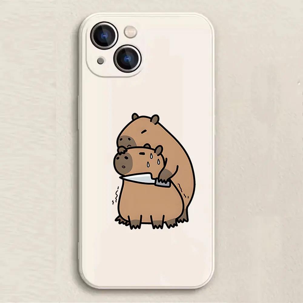 Cartoon-Tier Capybara Handyhülle Für Samsung Galaxy S10 S20 S21 S22 S23 S24 FE Plus Ultra Note 20 Paar-Paar Silikonhülle