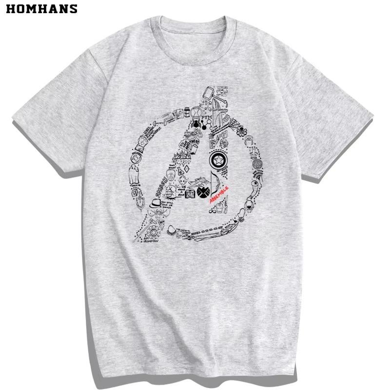 Honghan Animation Super Hero Tshirt 100 cotton shortsleeved Endgame Unisex