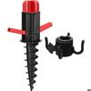 Parasol Stand, Screw Fixing with Handle, Base for Beach, Sand, Grass and Ground, for Poles from 22 To 32 Mm