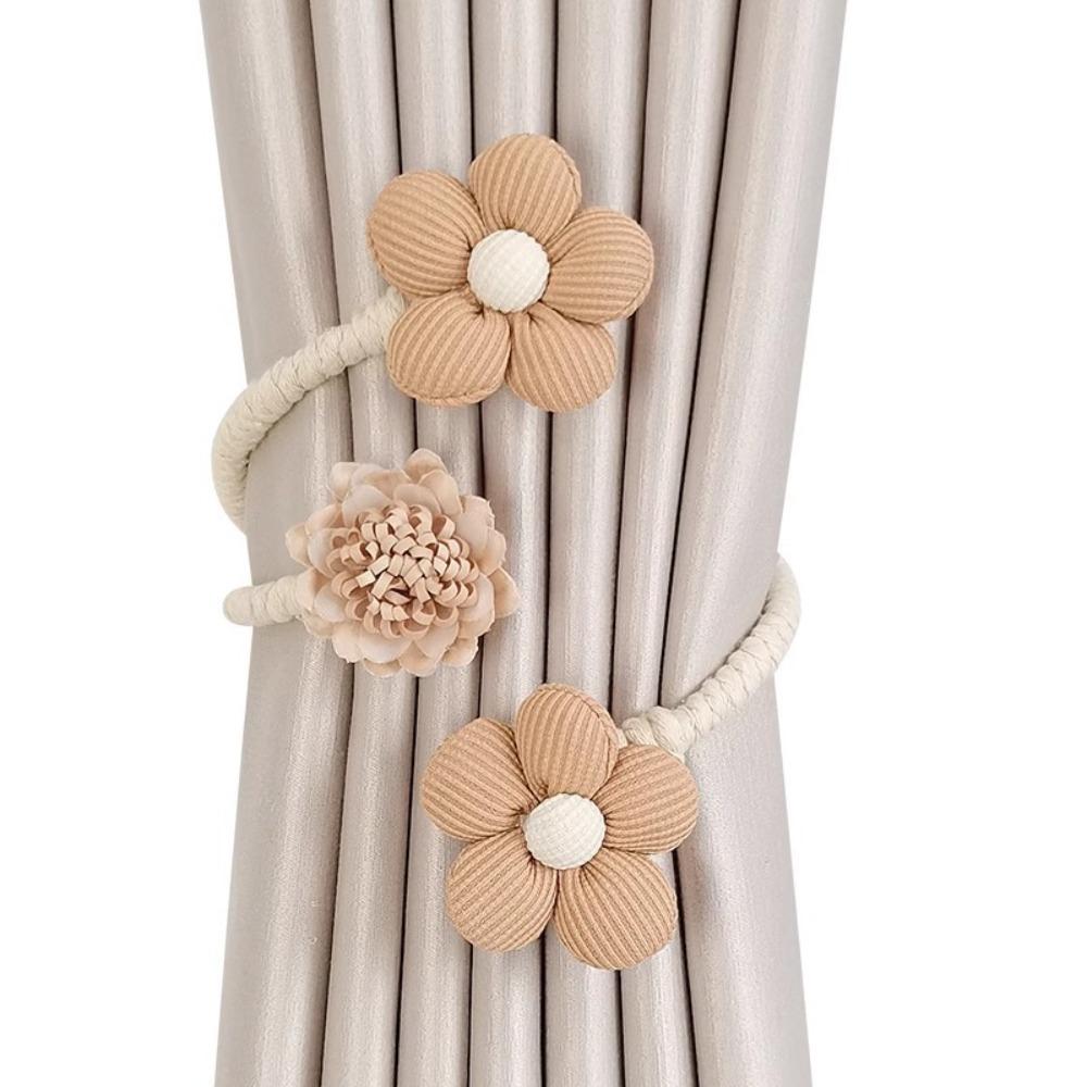 1 PCS Flower Shape Window Curtain Buckles No Punching Bedroom Curtain Holder  Living Room