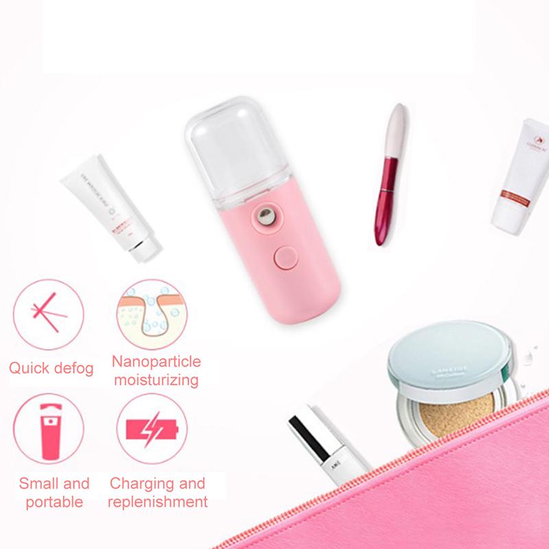 Přenosný nabíjecí kosmetický přístroj Nano sprej Hydratační měřicí přístroj Zvlhčovač