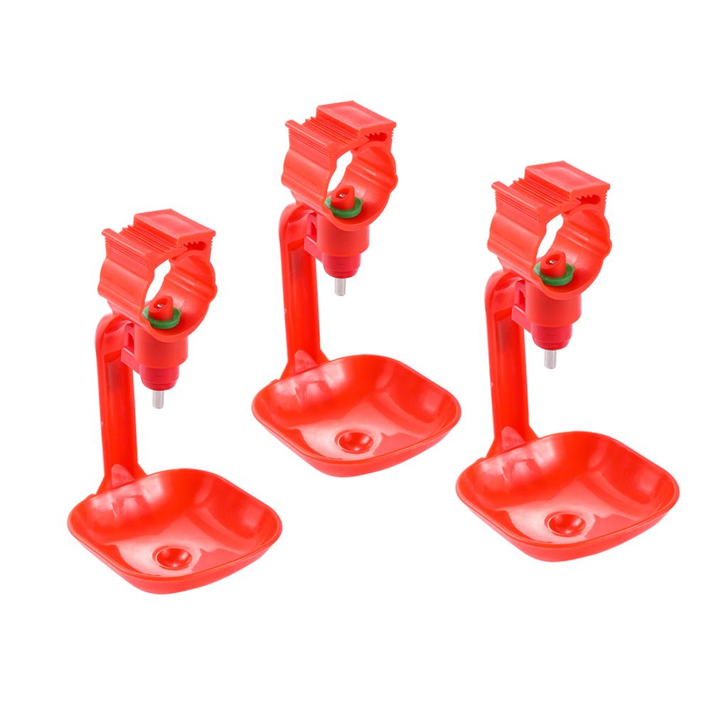 Automatic Chicken Drinking Water Hanging Cup 25mm Interface Clip-type Drink Fountain Stainless Steel Head Poultry Supplies 20Pcs
