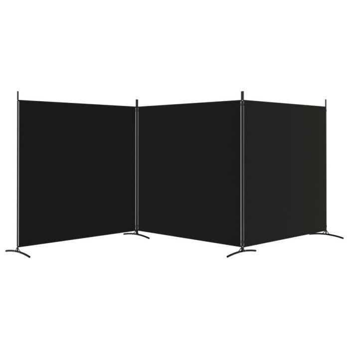 VidaXL Room Divider 3 Panels Folding Room Separator Privacy Screen Partition Living Room Decoration Black 350281