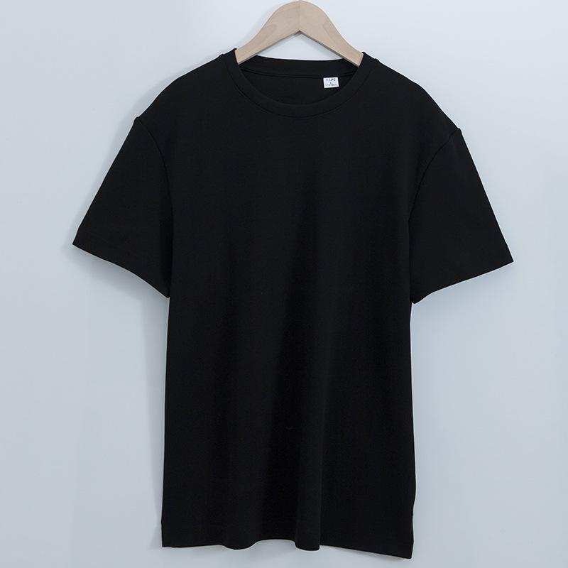 Pure Cotton Short-sleeved T-shirt for Men, Pure Color Loose and Versatile Shoulder-length T-shirt for Women