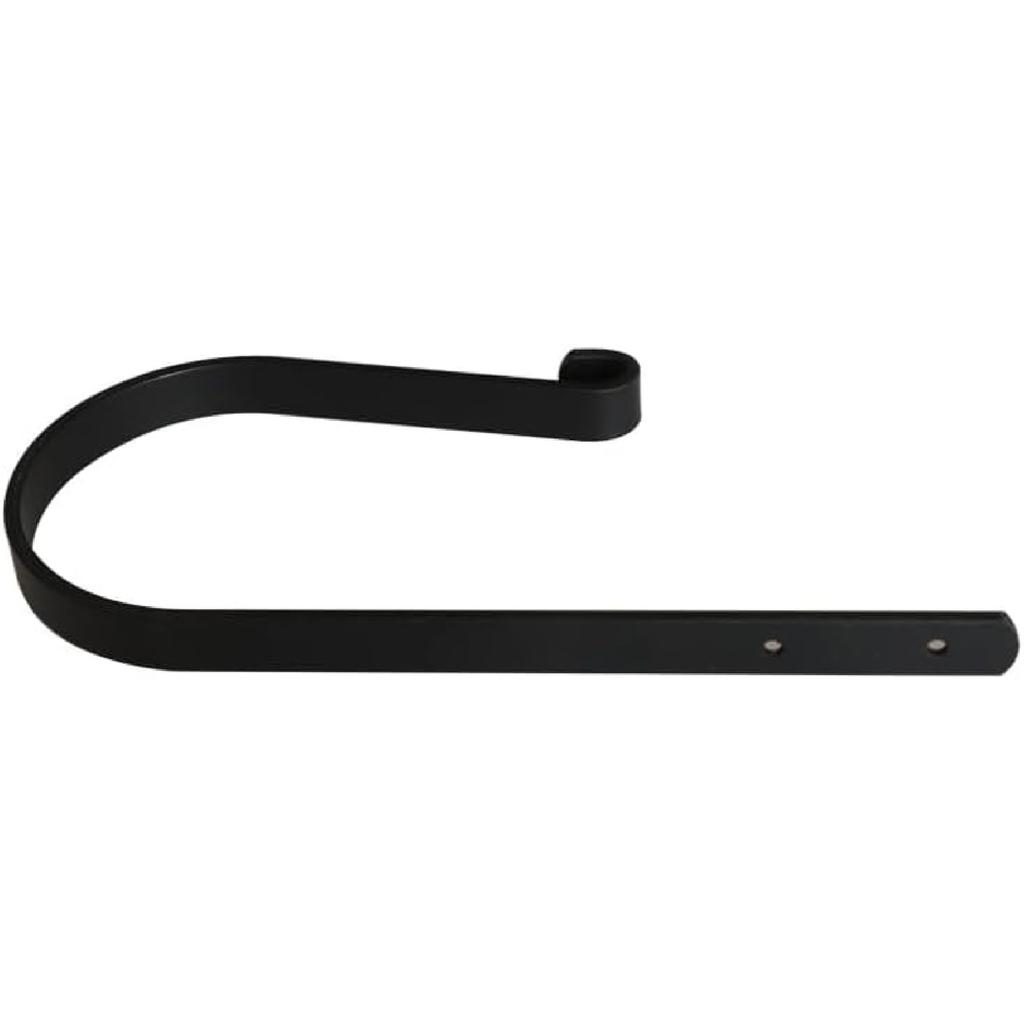 Curtain Holdbacks (Set of 2), Wall Mounted Drapery Tiebacks with Screws, Metal Decorative Window Drapery Holder Curtain Hook, Black