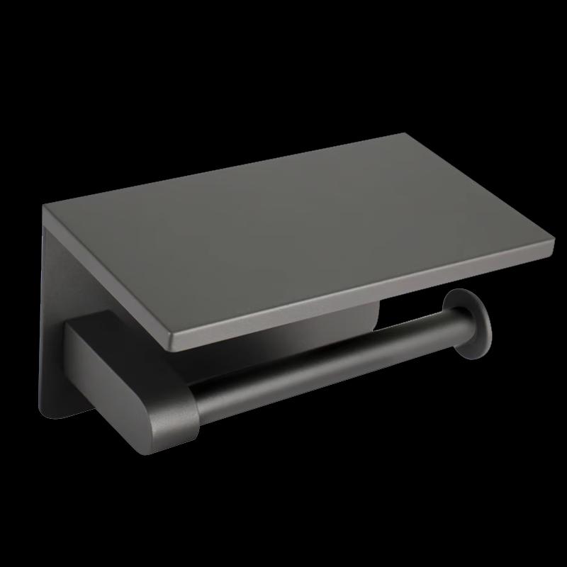 Juyuan Stainless Steel Bathroom Tissue Box Holder with Shelf