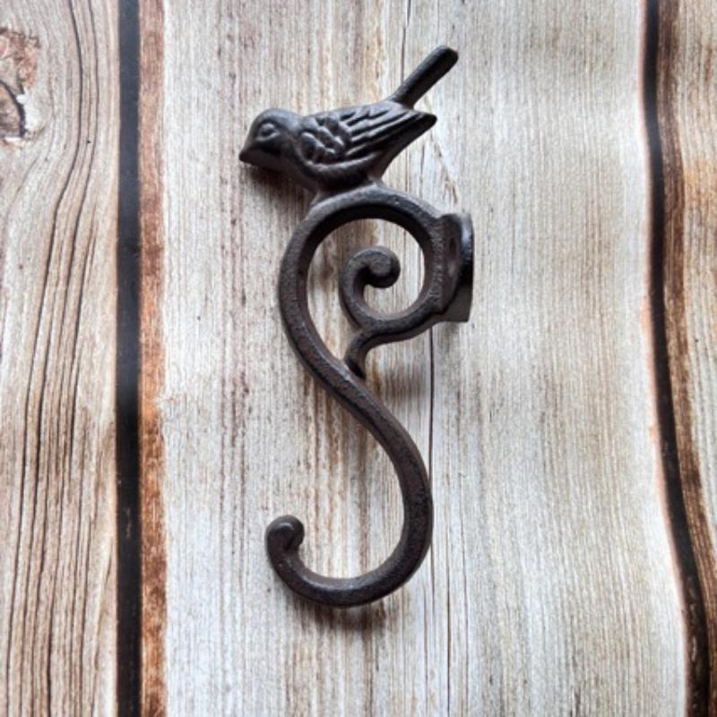 Vintage Cast Iron Wall Hook Heavy Duty Wall Mounted Hanging Hooks Rustic Decorative For Entryway Garden Home Decoration