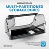 Hideable Under Screen Storage for Tesla Model Y Model 3,Center Console Organizer Tray with Black Anti-Slip Silicone Pad - Model Y 3 Accessories
