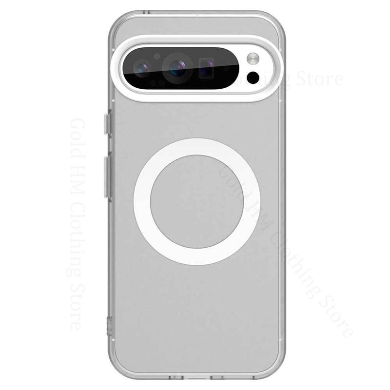 Cover For Google Pixel 9 Pro XL Candy Color Bumper Translucent Magnetic Phone Case For Pixel 9a 8a 8 Pro For Magsafe Matte Cover Pixel9 Pro XL Capa