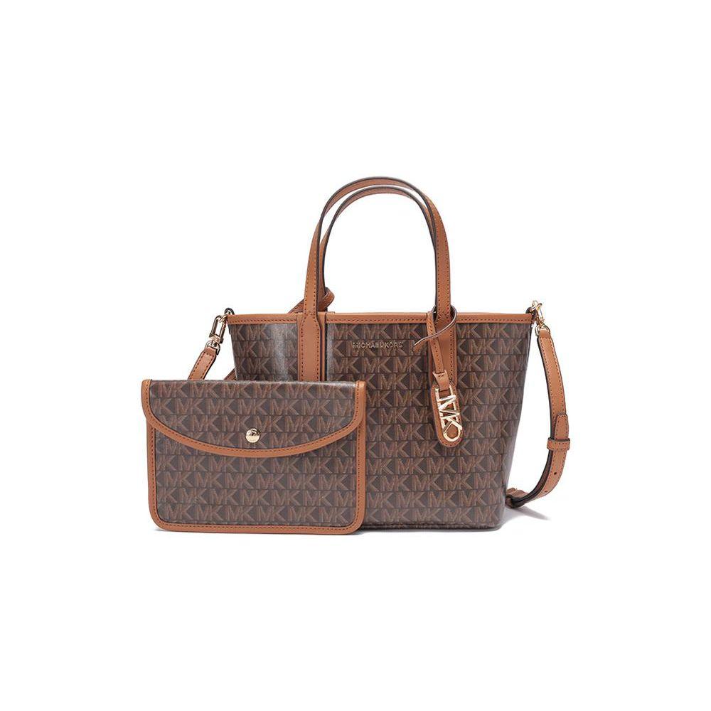

Michael Kors Eliza Series Monogram Leather Tote Bag Women Tote Bags Dark-Brown 30S3GZAT0V-BRN-ACORN Basic Set (Bag+Dust Bag)